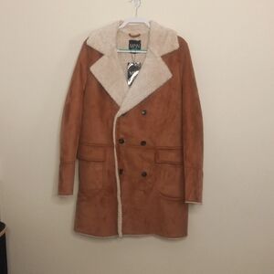 Boohoo Faux Shearling Coat